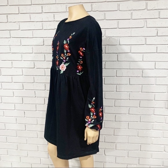 Asos Women's Tall Embroidered BohoSmock Mini Dress - Picture 4 of 12